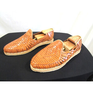 EUC! Rampos Tan Brown Handmade Leather Mexican Huaraches Sandals Men Sz 12